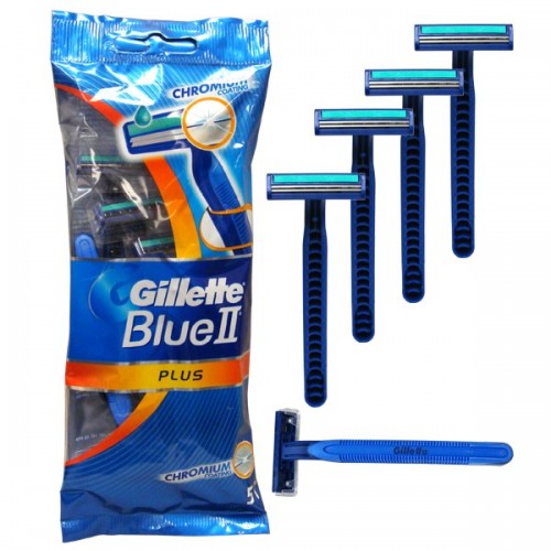 Станок бритвенный одноразовый Gillette Blue II Plus (5 шт)