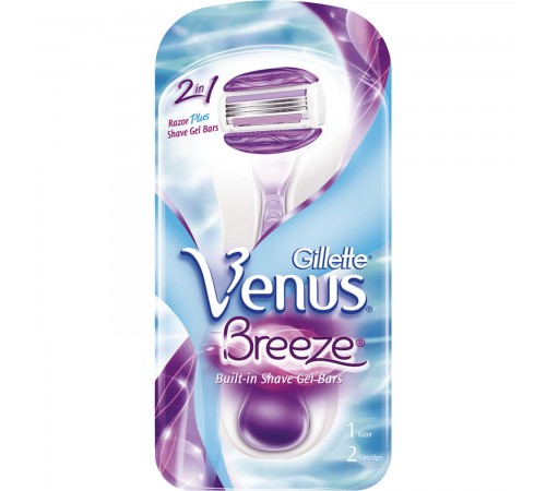 Станок бритвенный женский Gillette Venus Breeze (2 кассеты)