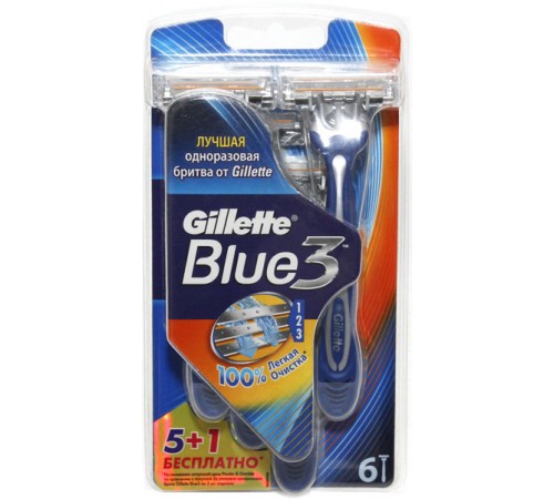 Станок бритвенный одноразовый Gillette Blue III (6 шт)