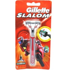 Станок бритвенный Gillette Slalom Plus Push Clean Красный (1 шт)