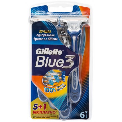 Cтанок бритвенный одноразовый Gillette Blue 3 (6 шт)
