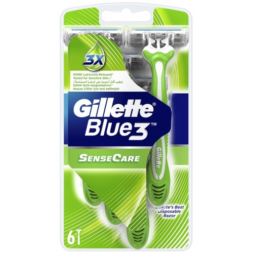 Станок бритвенный Gillette Blue 3 SenseCare (6 шт)
