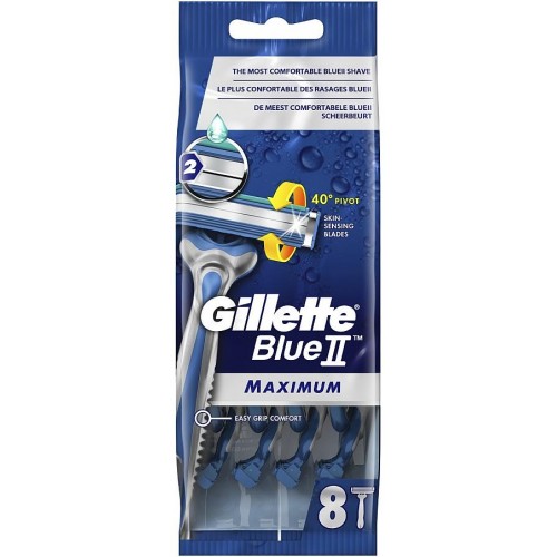 Станок бритвенный одноразовый Gillette Blue II Максимум (8 шт)
