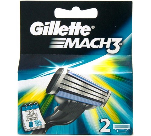 Кассеты для станка Gillette Mach-3 (2 шт)