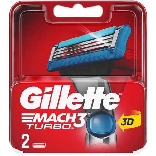 Кассеты для станка Gillette Mach-3 Turbo (2 шт)
