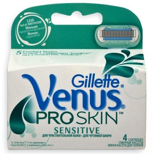Кассеты для станка Gillette Venus ProSkin Sensitive (4 шт)