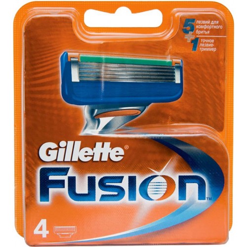 Кассеты для станка Gillette Fusion (4 шт)