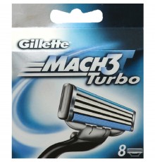 Кассеты для станка Gillette Mach-3 Turbo (8 шт)