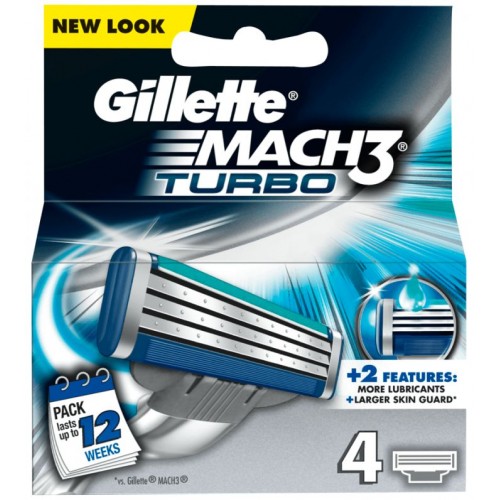 Кассета для станка Gillette Mach3 Turbo (4 шт)