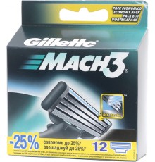Кассеты для станка Gillette Mach-3 (12 шт)