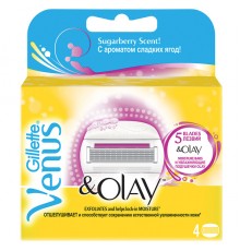 Кассеты для станка Gillette Venus Olay Sugarberry (4 шт)