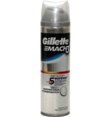 Пена для бритья Gillette Mach-3 Irritation 5 Defense Успокаивающий кожу (250 мл)