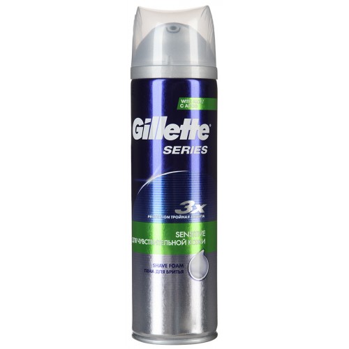 Пена для бритья Gillette Sensitive для чувствительной кожи (250 мл)