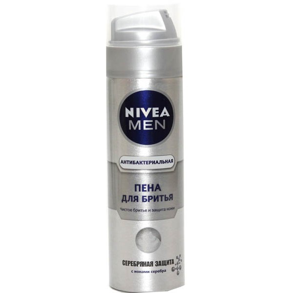 Пена для бритья Nivea Men Серебряная защита Антибактериальная (200 мл) Пена для бритья Nivea Men Серебряная защита Антибактериальная (200 мл)