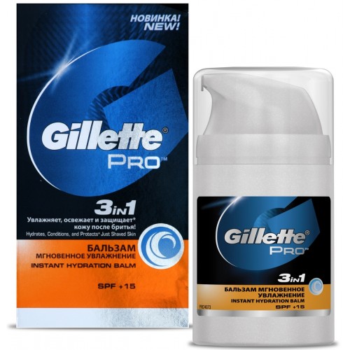 Бальзам после бритья Gillette Pro 3в1 Мгновенное увлажнение (50 мл)