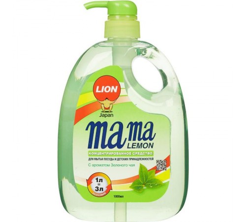 Средство для мытья посуды Mama Lemon Зелёный чай (1 л)