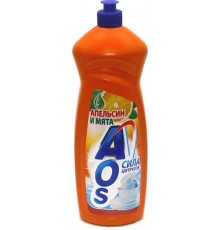Средство для мытья посуды AOS Апельсин и мята (1 л)