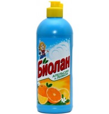 Средство для мытья посуды Биолан Апельсин и лимон (480 гр)