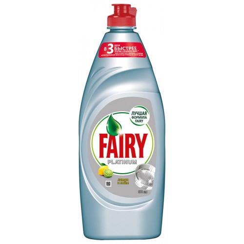 Средство для мытья посуды Fairy Platinum Лимон и лайм (650 мл)