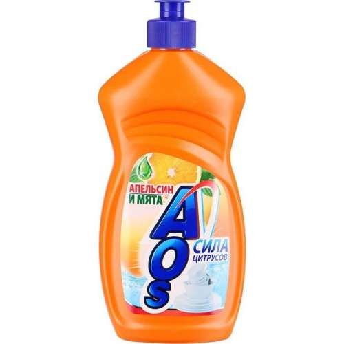 Средство для мытья посуды AOS Апельсин и мята (500 гр)