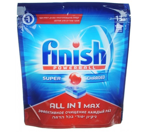 Таблетки для посудомоечных машин Finish All in 1 Max (13 шт)