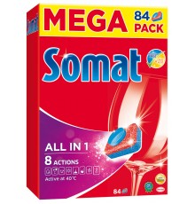 Средство для посудомоечной машины Somat All in 1 (84 табл)