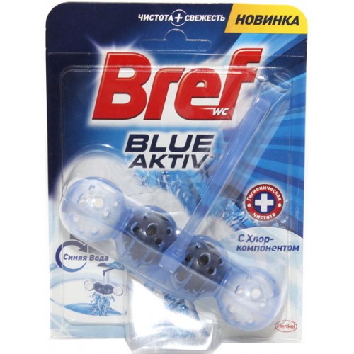 Средство чистящее для унитаза Bref Blue Aktiv С хлор-компонентом (50 гр)