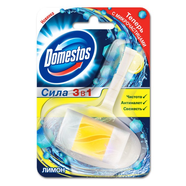Блок гигиенический для унитаза Domestos Лимон (40 гр) Блок гигиенический для унитаза Domestos Лимон (40 гр)
