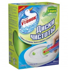 Средство для унитаза Туалетный Утенок Диски чистоты Цитрусовый Бриз (6 шт)