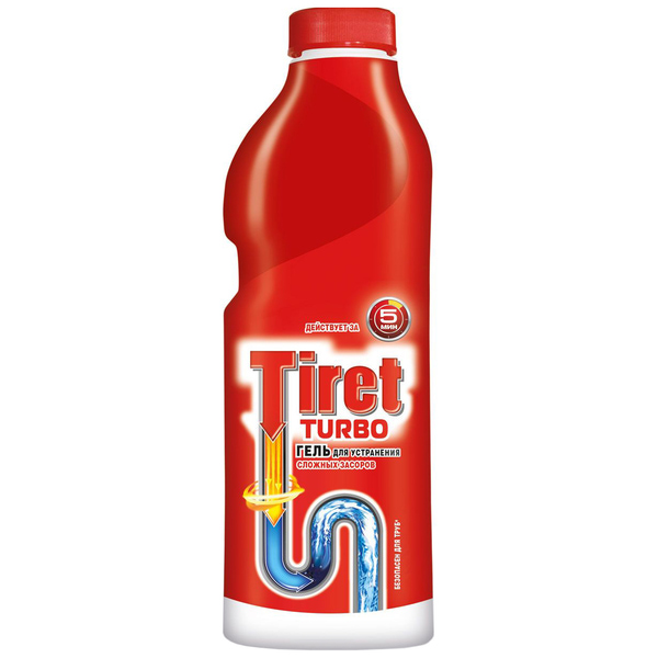 Гель для устранения сложных засоров Tiret Turbo (1 л) Гель для устранения сложных засоров Tiret Turbo (1 л)