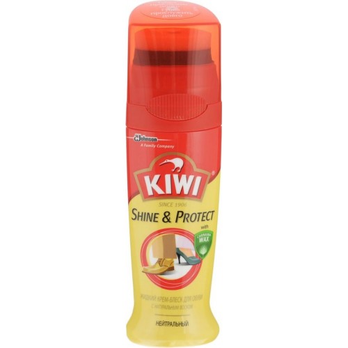 Крем-блеск для обуви Kiwi Shine&Protect жидкий Бесцветный (75 мл)