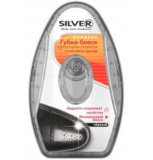 Губка-блеск для обуви Silver Express с дозатором силикона Черный (6 мл)