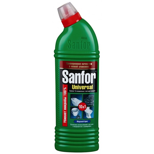 Чистящий гель Sanfor Universal 10в1 Морской бриз (750 мл) Чистящий гель Sanfor Universal 10в1 Морской бриз (750 мл)