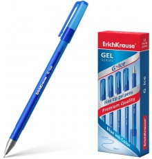 Ручка гелевая 0.5 Синяя Игольчатый узел G-Ice EK-39003