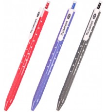 Ручка шариковая автоматическая 0.5 Синяя TenFon Белый горошек Кокос B-590E