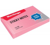 Самоклеящийся блок Berlingo Ultra Sticky 100*75мм розовый LSn_39503 (100 лист)