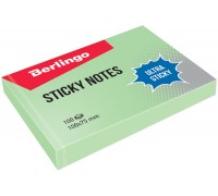 Самоклеящийся блок Berlingo Ultra Sticky 100*75мм зеленый LSn_39501 (100 лист)