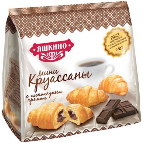 Мини-круассаны Яшкино с шоколадным кремом (180 гр)