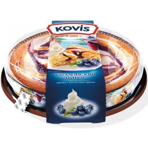 Каталонский пирог С черникой и йогуртовым кремом Kovis (400 гр)