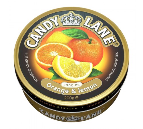 Монпансье Candy Lane Апельсин и Лимон (200 гр) ж/б