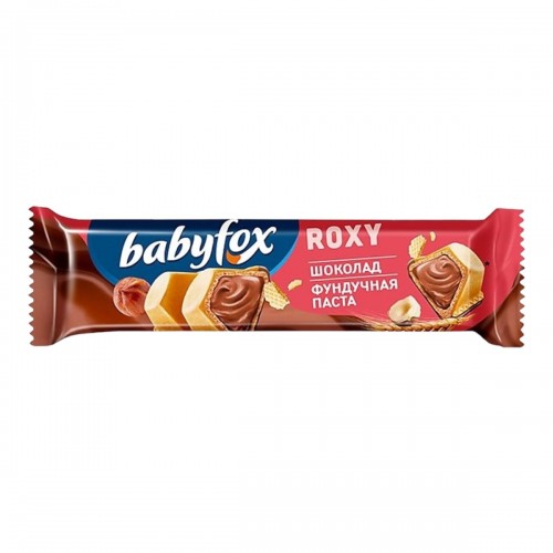 Вафельный батончик BabyFox Roxy Шоколад/фундучная паста (18 гр)