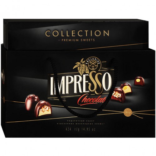 Набор шоколадных конфет Спартак Impresso черный (424 гр)