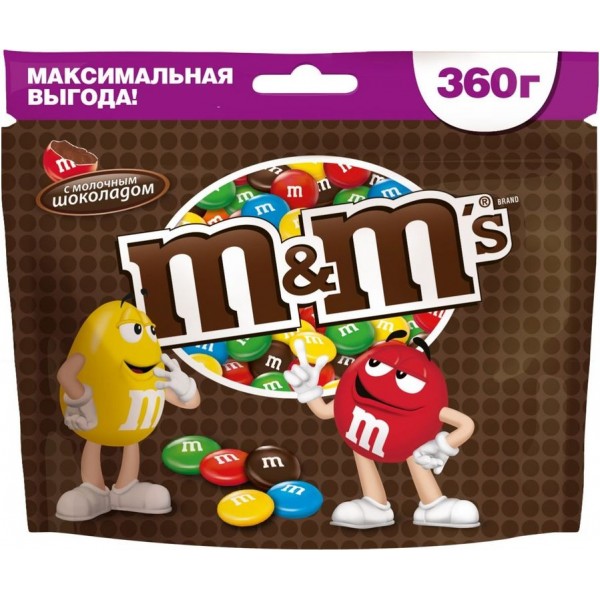 Драже M&M'S с молочным шоколадом (360 гр) Драже M&M'S с молочным шоколадом (360 гр)