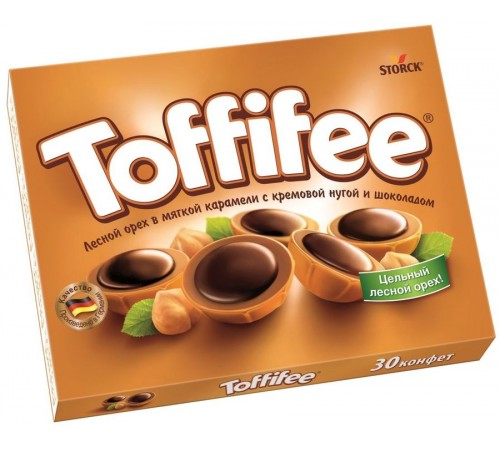 Конфеты Toffifee орешки в карамели (250 гр)