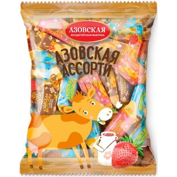 Конфеты молочные Коровка Ассорти Азовская КФ (1 кг) Конфеты молочные Коровка Ассорти Азовская КФ (1 кг)