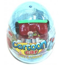 Яйцо пластиковое Cartoon Car с конфетой (6 гр)