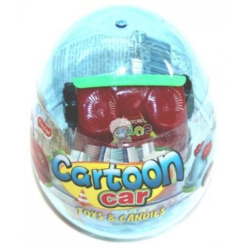 Яйцо пластиковое Cartoon Car с конфетой (6 гр)