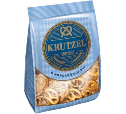 Крендельки Krutzel Бретцель с солью (250 гр)