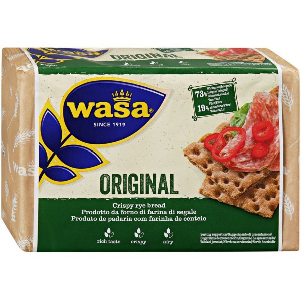 Хлебцы Wasa Original ржаные цельнозерновые (275 гр) Хлебцы Wasa Original ржаные цельнозерновые (275 гр)