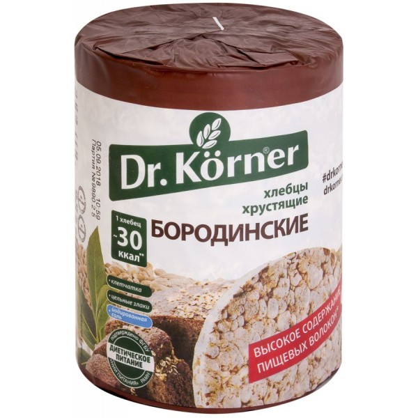 Хлебцы Dr. Korner Бородинские (100 гр) Хлебцы Dr. Korner Бородинские (100 гр)
